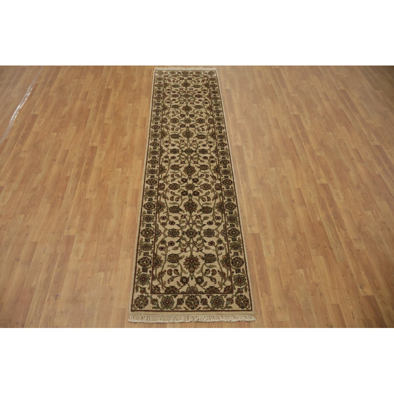 Tapis de couloir oriental élégant et traditionnel à motif floral Agra 3 x 10