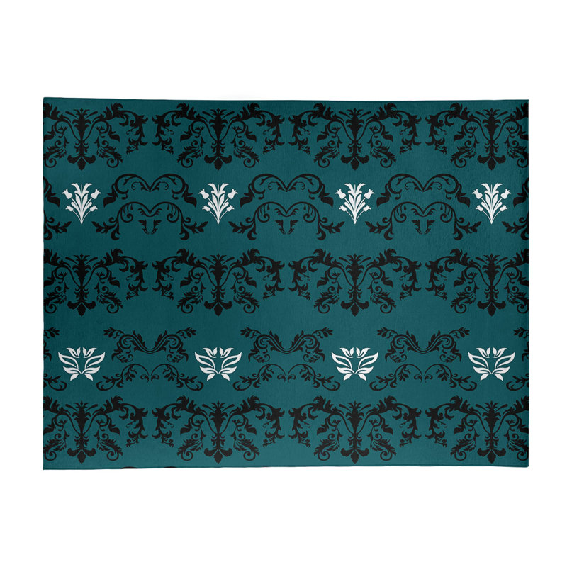 Damask Indoor Rug, Rectangle 9' x 12'