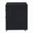 Bard File Cabinet, 3 Drawers With Chrome Metal Handles, Black High Gloss