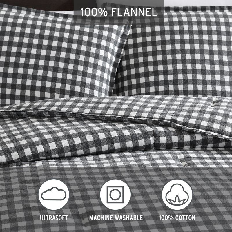 Preston Twin Gray Cotton Reversible Comforter Set
