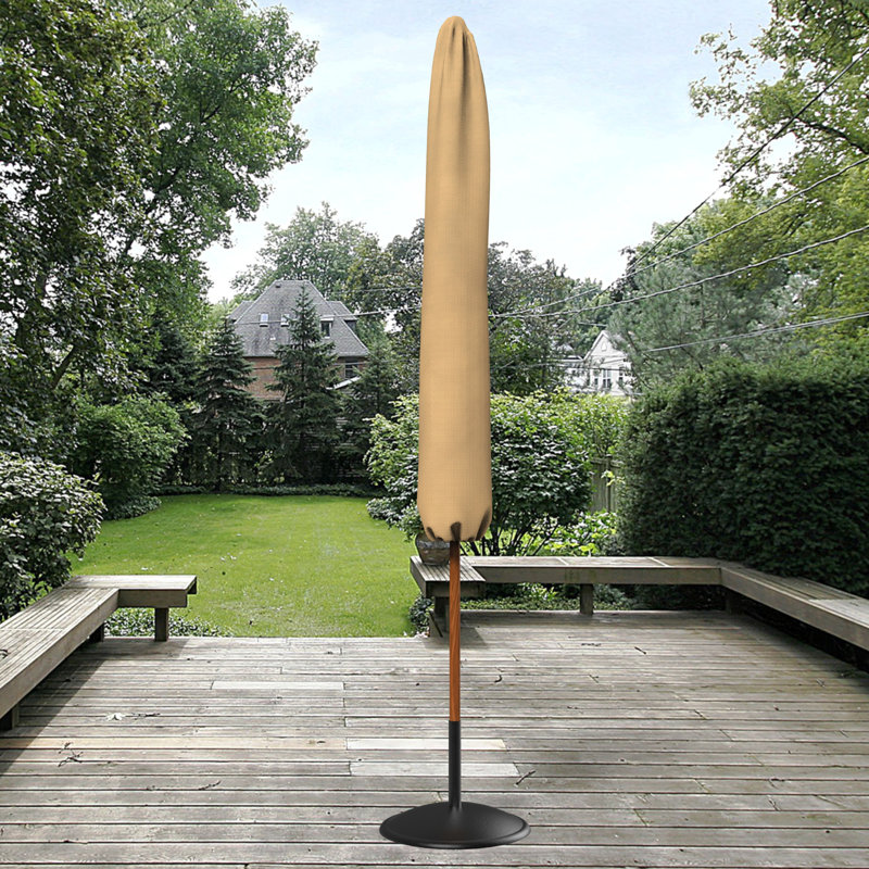Housse pour parasol de patio extérieur Tanner, Brun clair, Polypropylène