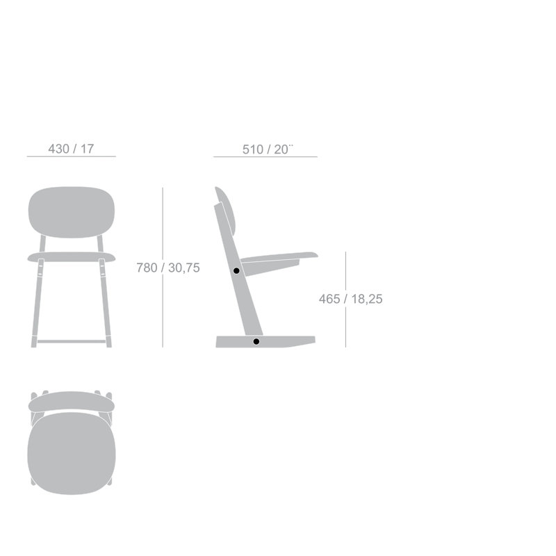 KufenKarl Solid Wood Dining Chair, Oak