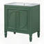 Meuble-lavabo de salle de bain avec lavabo, deux portes avec tablette, charnières de porte à fermeture douce, tablette ajustable à un tiroir de style rétro-1248370381