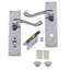 Victorian Scroll Bathroom WC Toilet Door Handles in Polished Chrome Finish - 150mm x 40mm Backplate