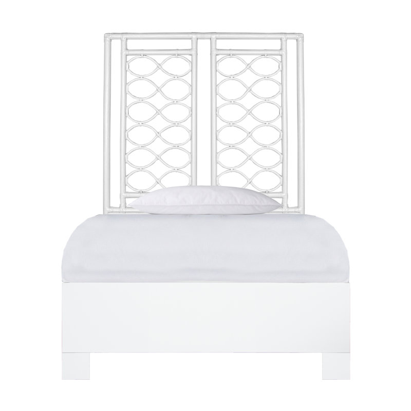 Infinity Low Profile Standard Bed, White, Twin XL