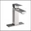 Robinet de salle de bain à un trou, robinet à poignée simple en acier inoxydable pour lavabo de salle de bain avec plaque de pont et ensemble de drain-119318276