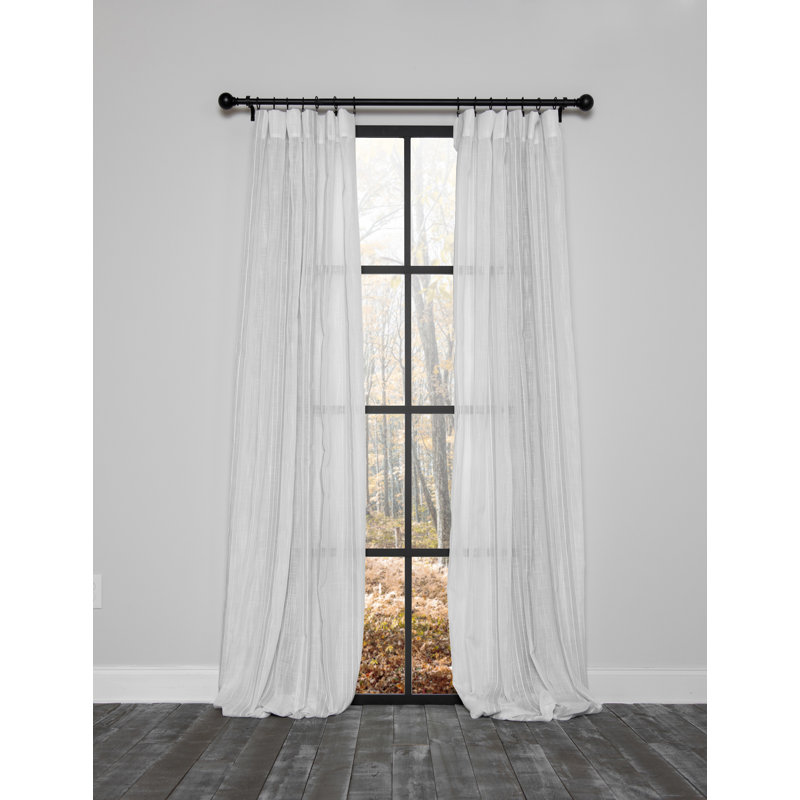 Belandina Semi Sheer Curtain Single Panel, 54" x 84", Fog