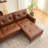88” W Faux Leather L-Shape Sofa Chaise-556264111