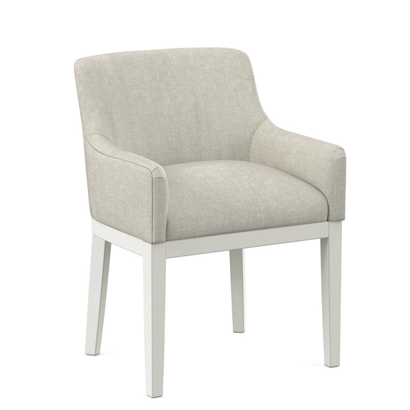 Upholstered Arm Chair, Applause Bravo, White