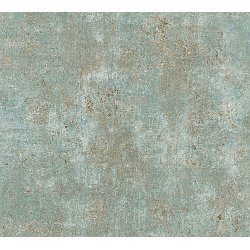 Chetanna 10.05m x 53cm Metallic Finish Wallpaper Roll, Blue