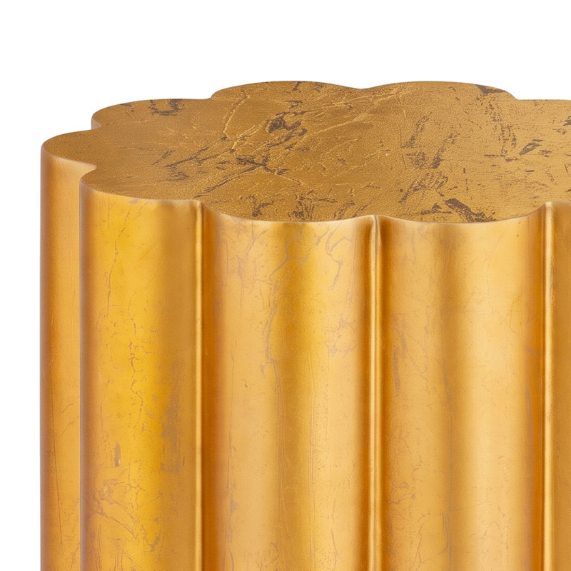 Jaclynn Round End Table Gold, Gold