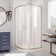 Prime 33" x 74.75" Round Sliding Shower Enclosure with Base Included