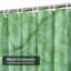 Rideau de douche en marbre et agate vert avec 12 crochets-1086300110
