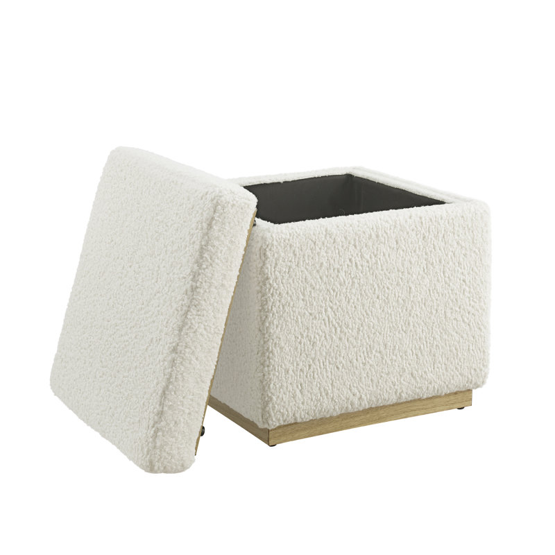 Repose-pieds avec rangement Atreju, Brun, 100 % polyester brun clair
