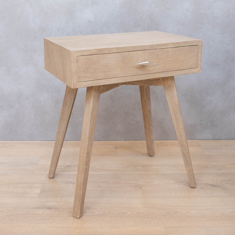 Aaliyah 53cm W Solid + Manufactured Wood Bedside Table