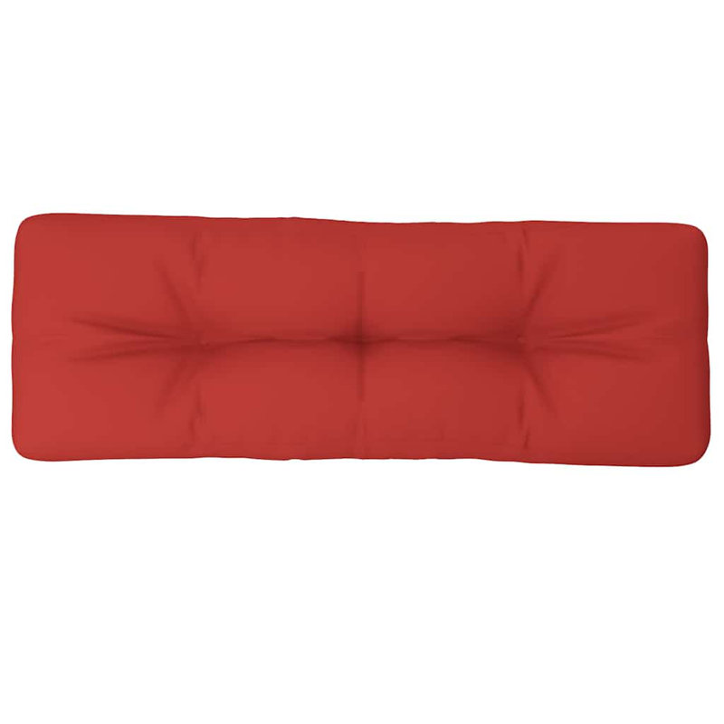 vidaXL Pallet Cushion Red Fabric (100% polyester), Red, 47.2" H x 15.7" W x 4.7" D