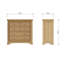 Joulon 6 Drawer Chest of Drawers. 4 + 2 Configuration. Solid Wood. Oak Top. Fully Assembled.-574588338