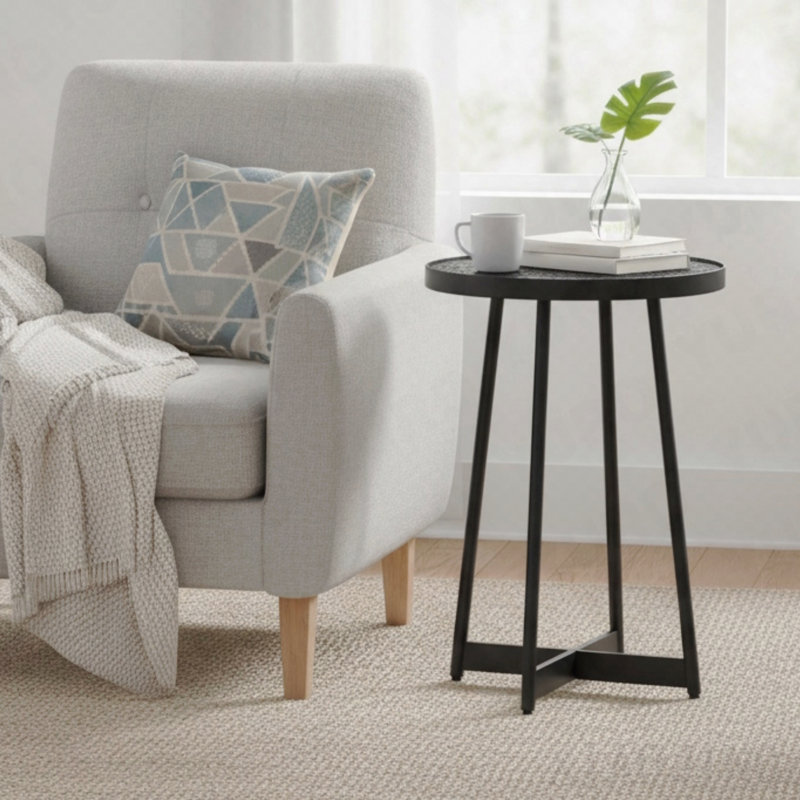 Ranlo Modern Round Accent Table