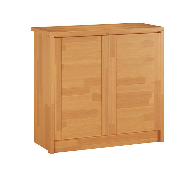 Filley Solid Wood 2 - Door Rectangle Accent Cabinet, Natural