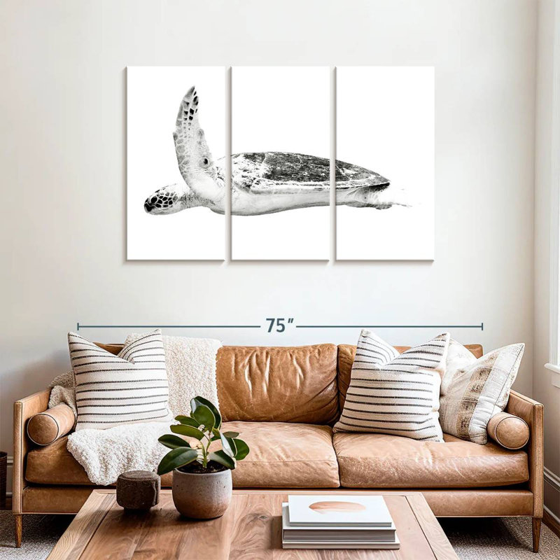 Noble Hawksbill Turtle, 36" H x 57" W