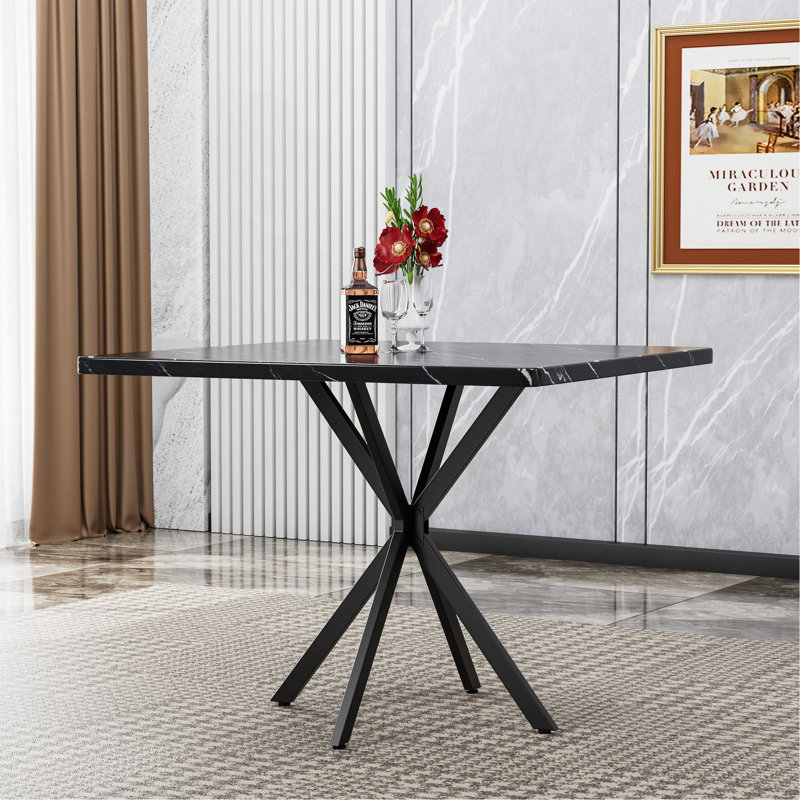 Square Dining Table, Black