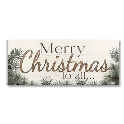 Woodland Christmas Typography Canvas Wall Art by Susie Boyer