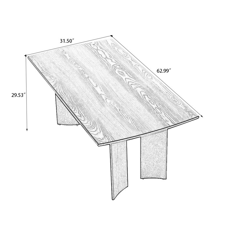 Table de salle à manger 86,61 po, H 29,53 po x L 62,99 po x l 31,5 po