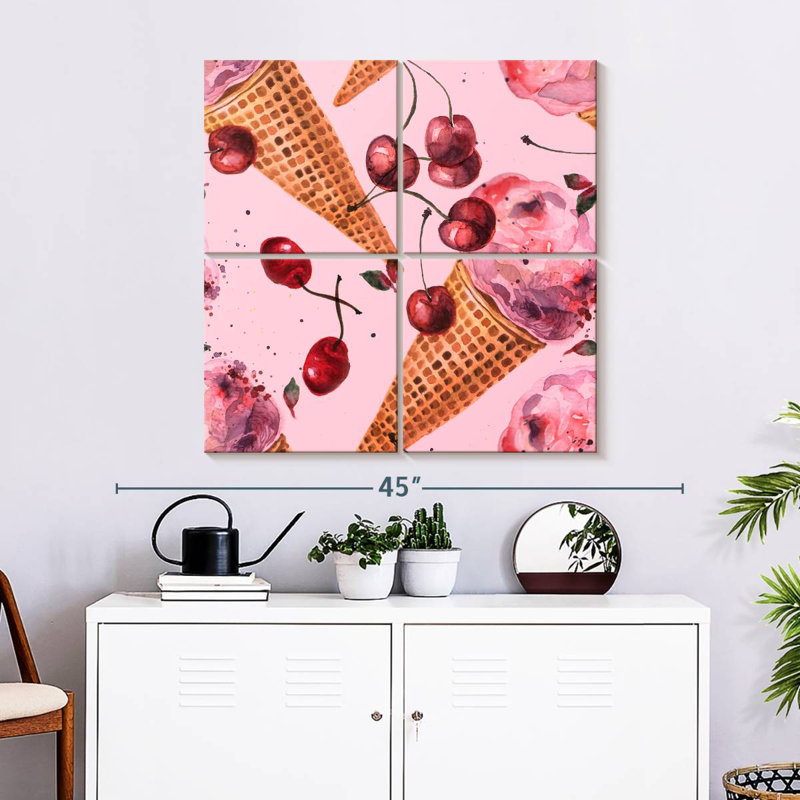 Yarlin Cherry Flavoured Ice Cream, 32" H x 32" W