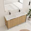  Ensemble de meuble-lavabo double 60 po avec plateau en résine Hickory-290821731