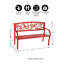 Banc de jardin en métal Araneli Cardinals-1646558636