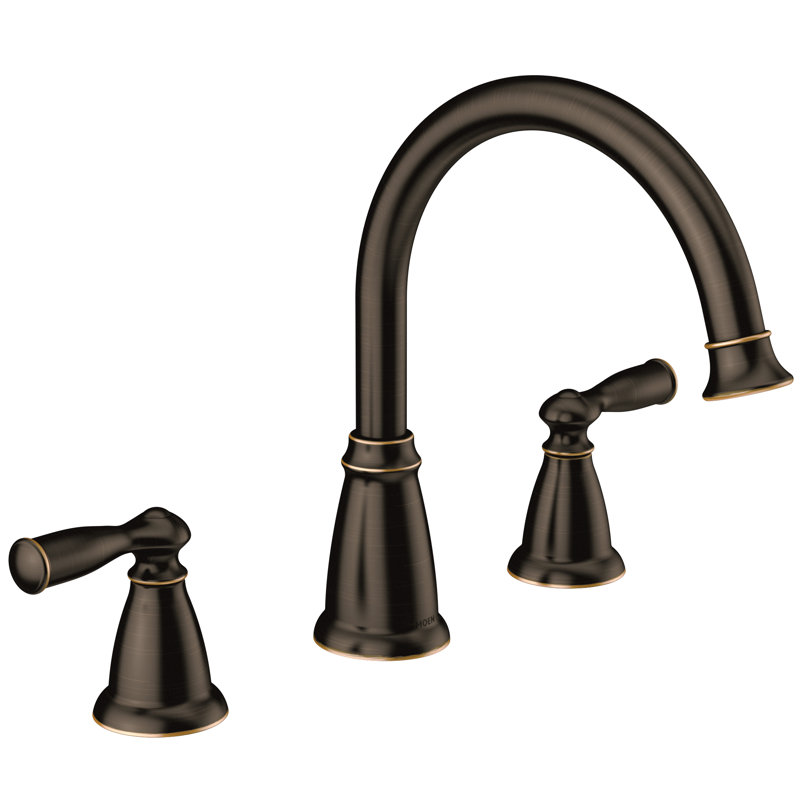 Banbury Double Handle Deck Mounted Roman Tub Faucet Trim, Mediterranean Bronze