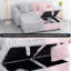 106.3" Soft  3-Person Sofa. Matches 30.7" Ottoman With Hydraulic Lift. Comfortable & Stylish. For Bedroom Light Pink.