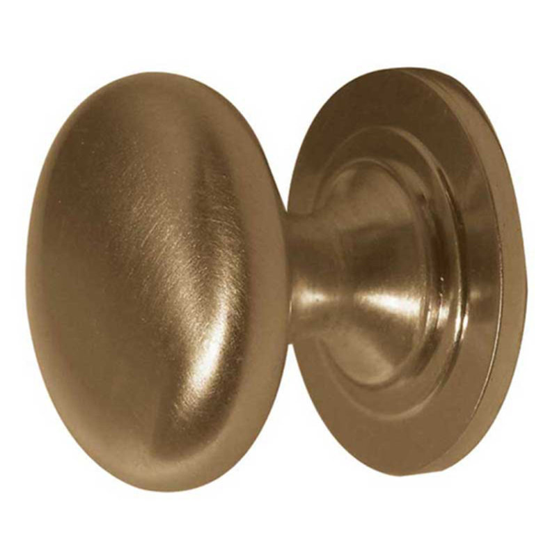 32mm Diameter Mushroom Knob, Satin Brass