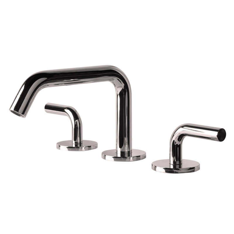 Cigno Widespread Bathroom Faucet with Drain Assembly, Polished Nickel