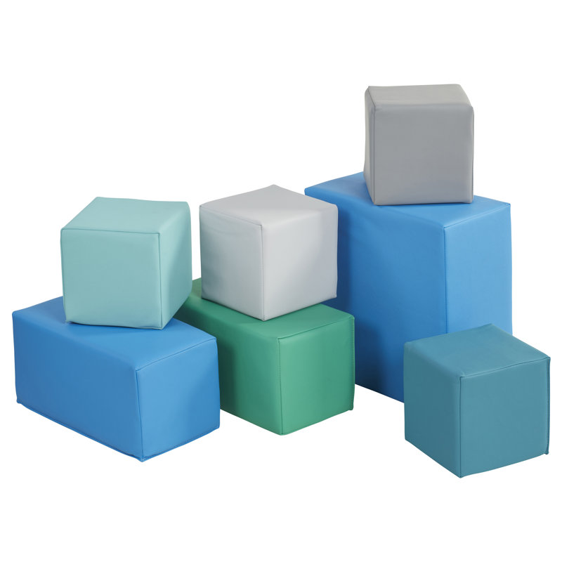 Ensemble de blocs de construction ECR4Kids SoftZone, ensemble de jeu pour débutants, 7 pièces, Contemporain