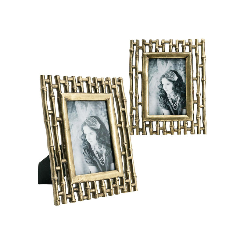Cadre photo doré - ouverture 4 x 6 po - ensemble de 2 - 7,5 po x 9,5 po - doré