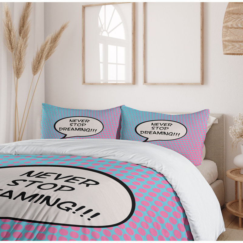 Modern & Contemporary Polyester Duvet Cover, King Duvet Cover + 2 Shams