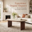 Table basse ovale moderne en pierre texturée Travertine de 47 po Meranda