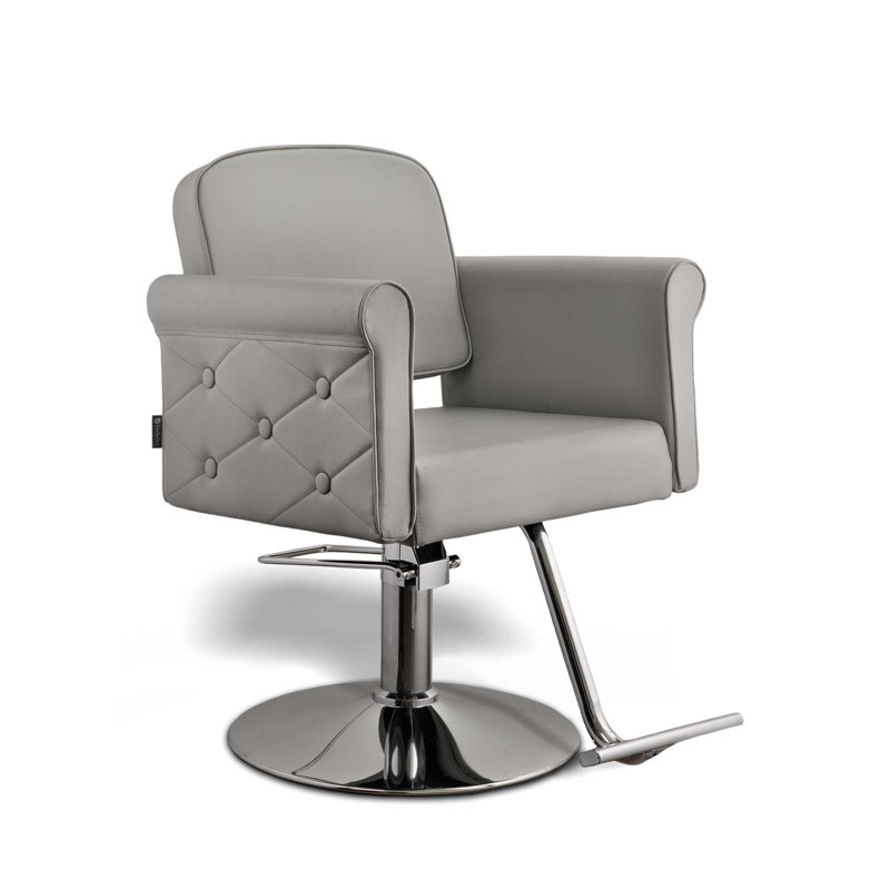 Raelynn Faux Leather Massage Chair, Gray Faux Leather
