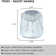 Lavatory Faucet 1 Piece Windsor Faucet Handle Replacement For Price Pfister Systems With 2 Piece Set Of Hot And Cold Buttons, Clear Acrylic