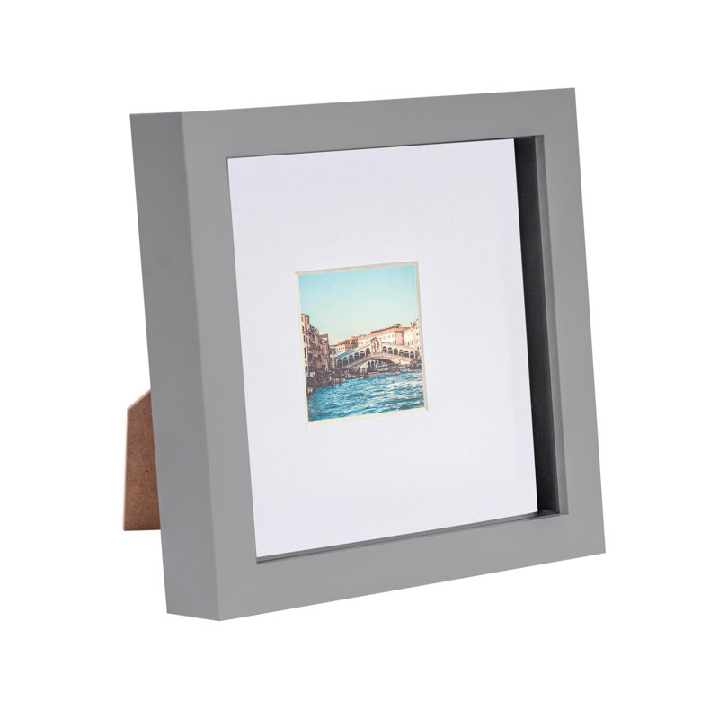 3D Box Photo Frame Mount, 3" x 3", White