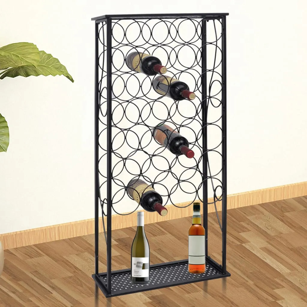 vidaXL Wine Rack for 28 Bottles Metal