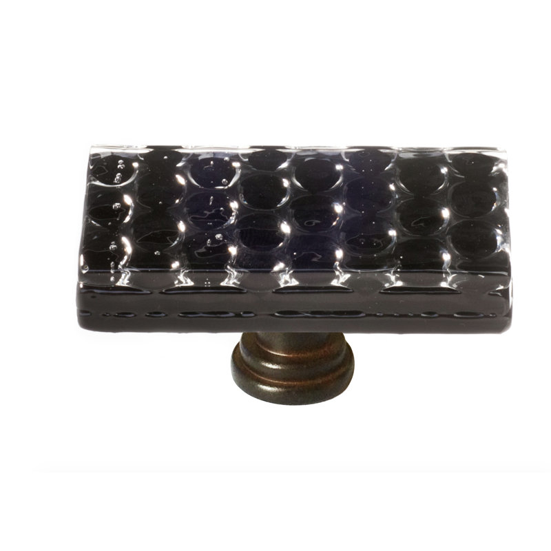 Poignée rectangulaire surdimensionnée de 2 po de longueur, Bronze huilé, Noir