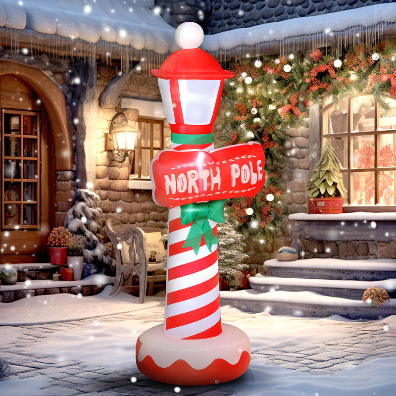 Décoration de Noël gonflable phare 6 pi avec lumières de Noël
