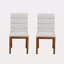 Ensemble de 2 chaises de salle à manger en noyer et capitonnées-118100617-118100619
