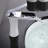 SUMERAIN Modern Waterfall Bathroom Faucet ，Contemporary  Bathroom Sink Faucet with Single Handle, Chrome & White Finish