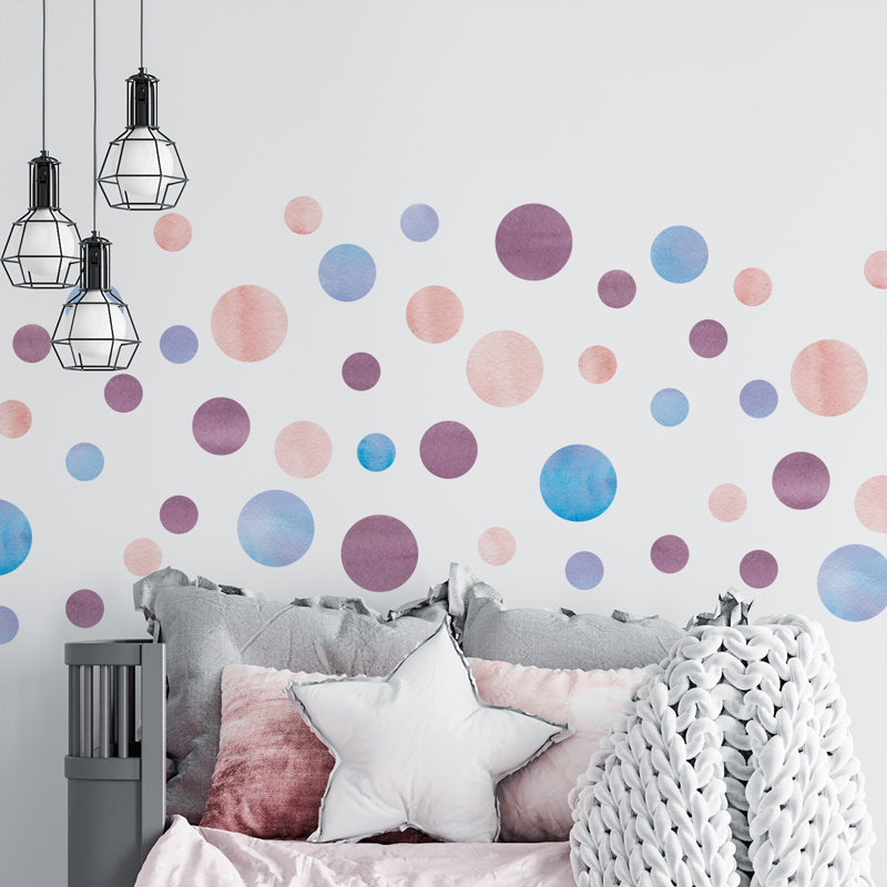 Circle Rainbow Kids Wall Sticker, Pink/Blue/Purple
