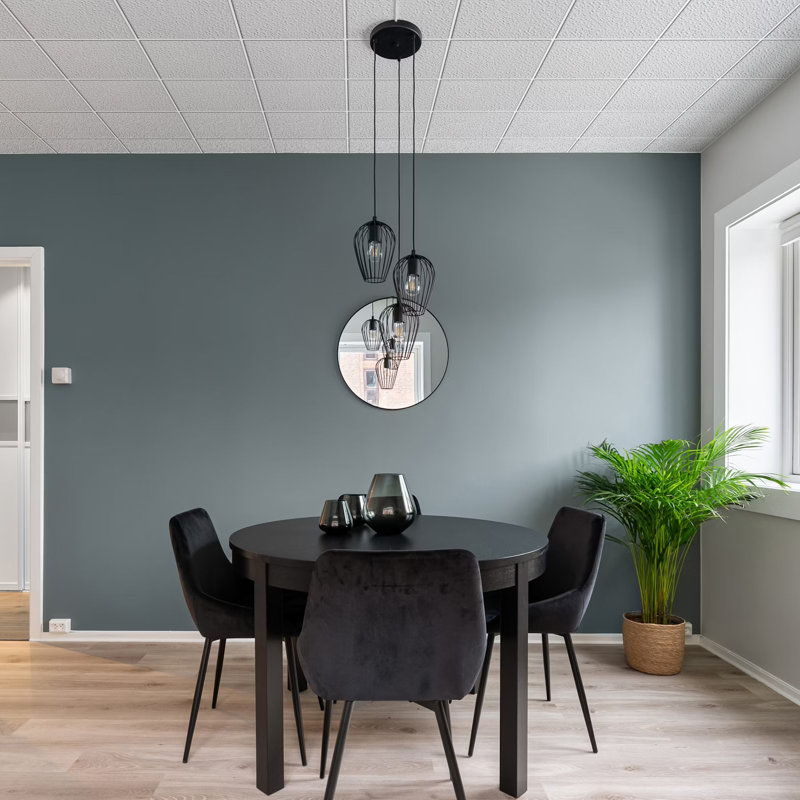 Fasarxiu X 2 pi Carreau de plafond décoratif en PVC texturé - très épais pour la maison, le bureau (48 pieds carrés / caisse, ensemble de 12)