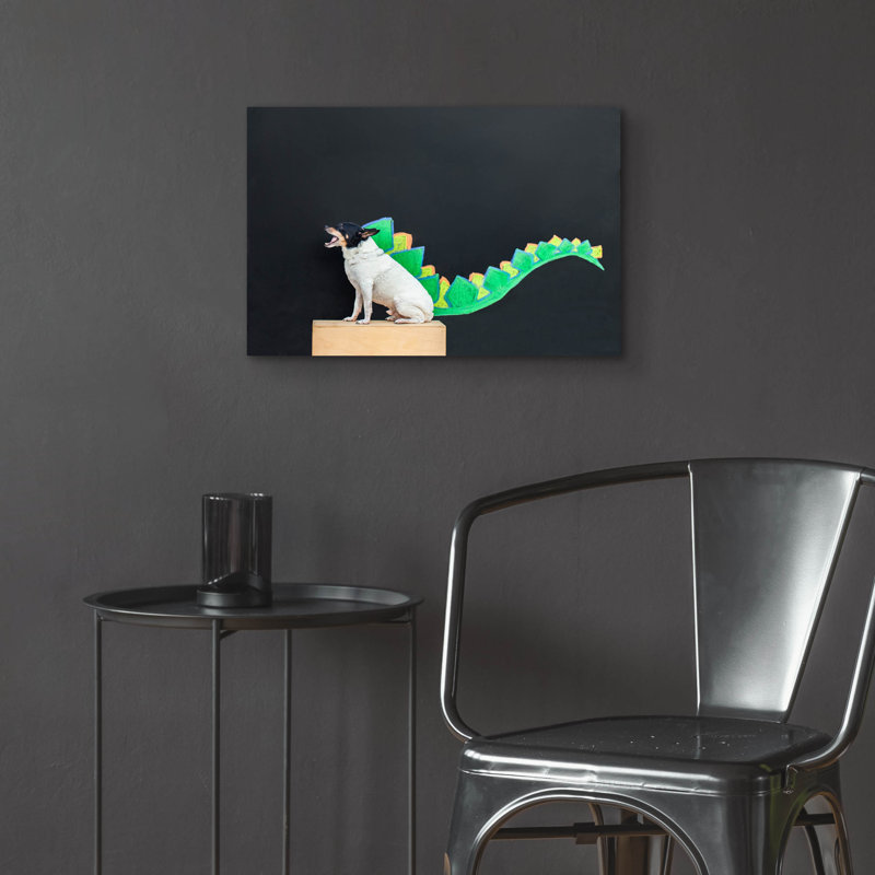 " Dino Dog " by Susan Sabo, 16" H x 24" W x 0.2" D
