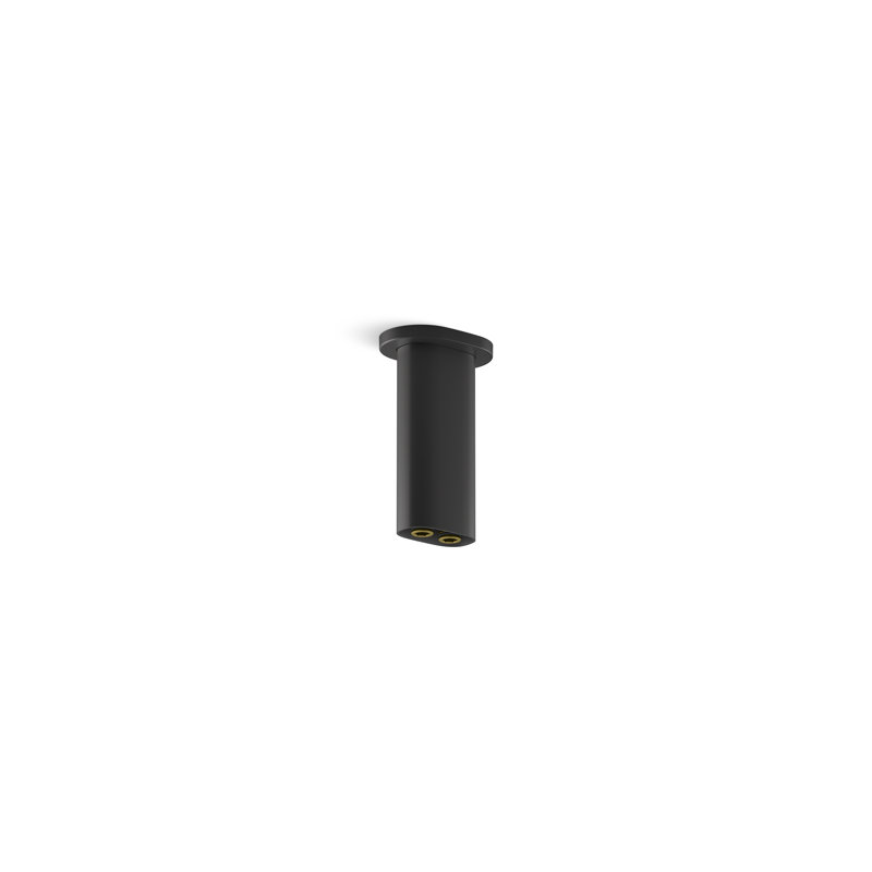 Statement 5 In. Ceiling-Mount Two-Function Rainhead Arm And Flange, Matte Black